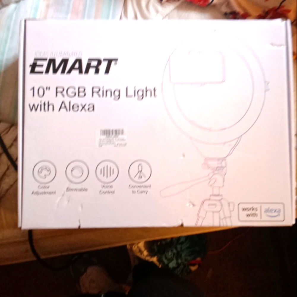 Emart 10"RGB ring light with Alexa